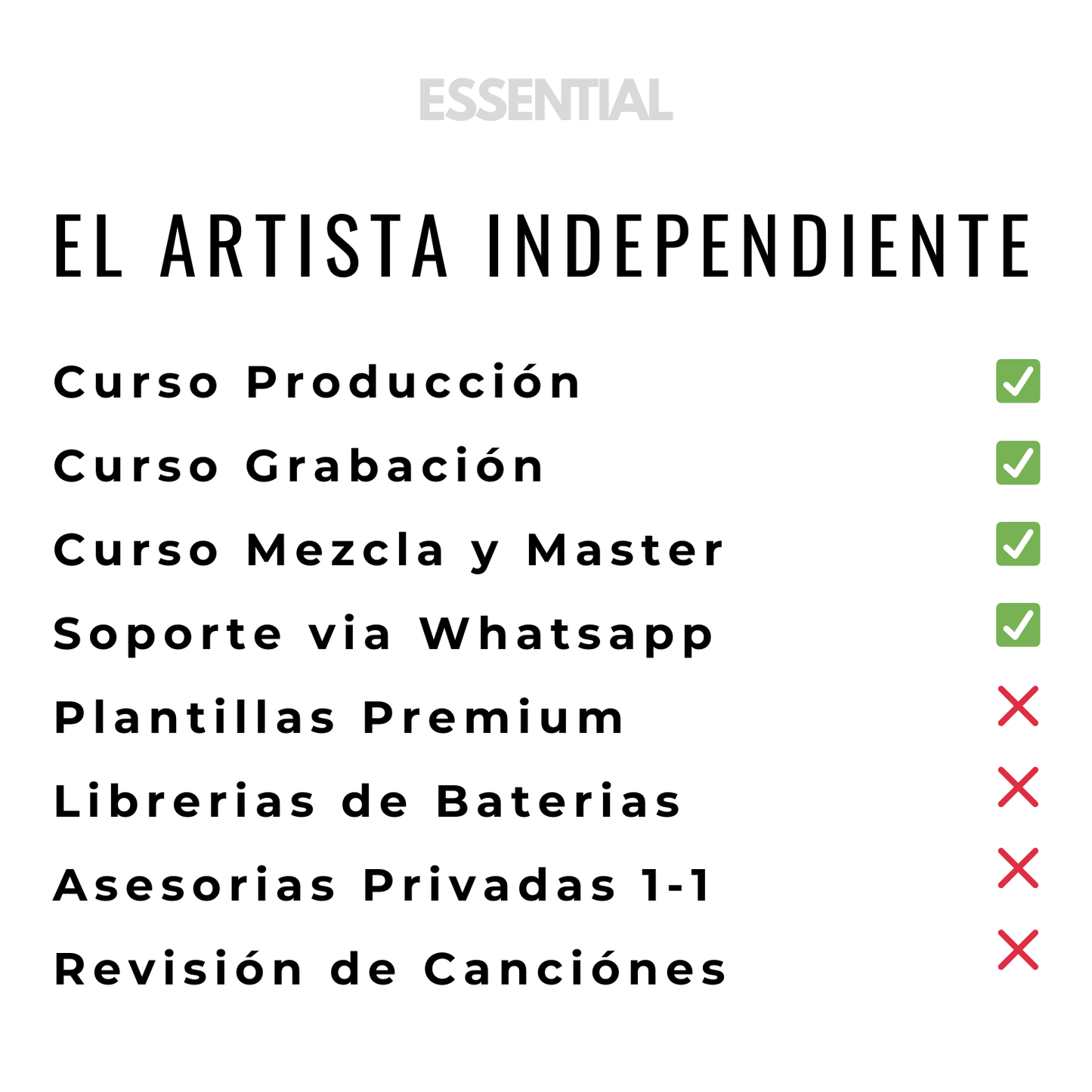 El Artista Independiente; Essential