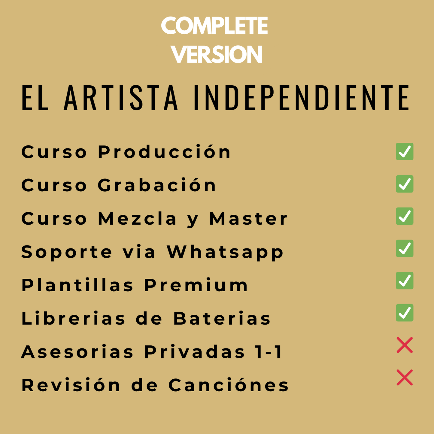 El Artista Independiente; Complete Version