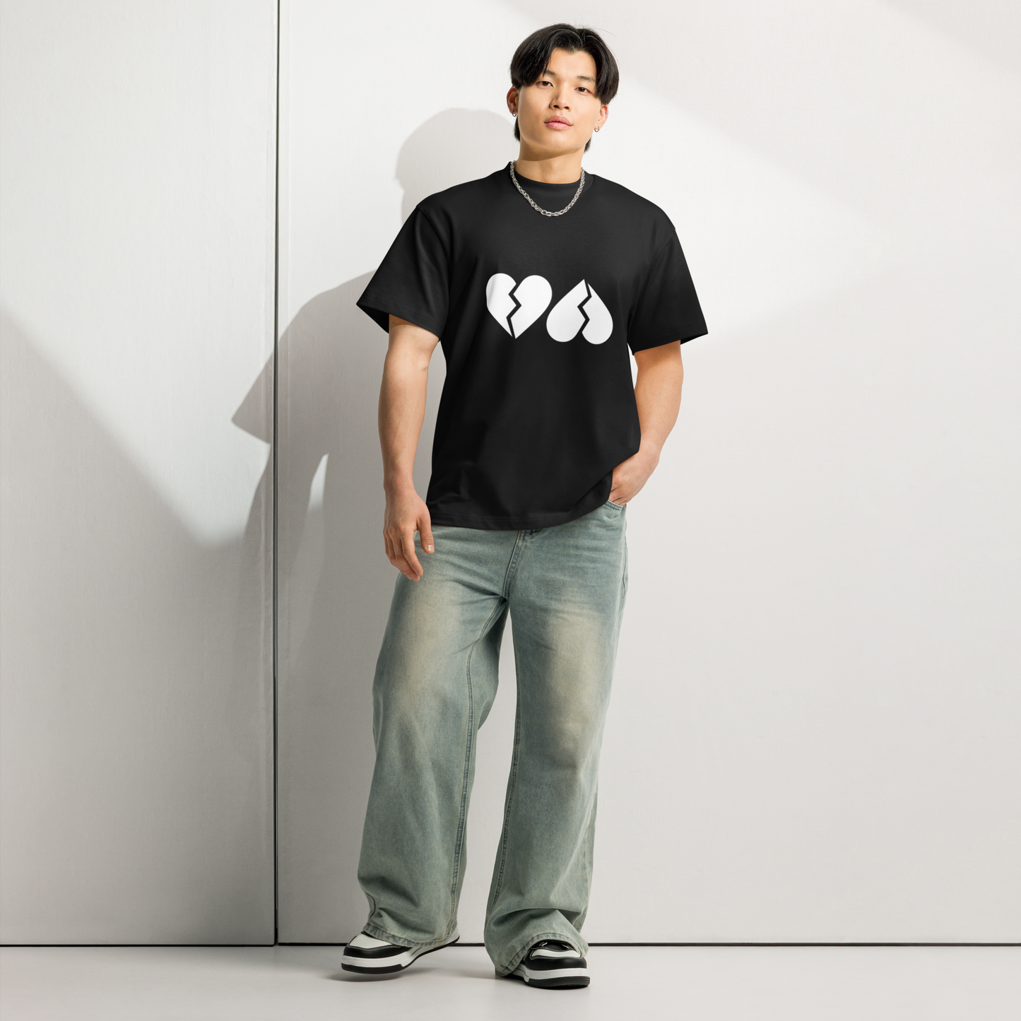 Camiseta Boxy "Doble Corazón Big"