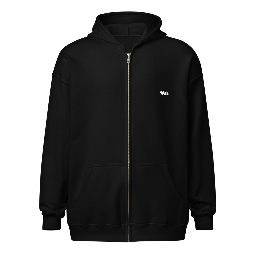 Sudadera gruesa unisex con capucha y cremallera