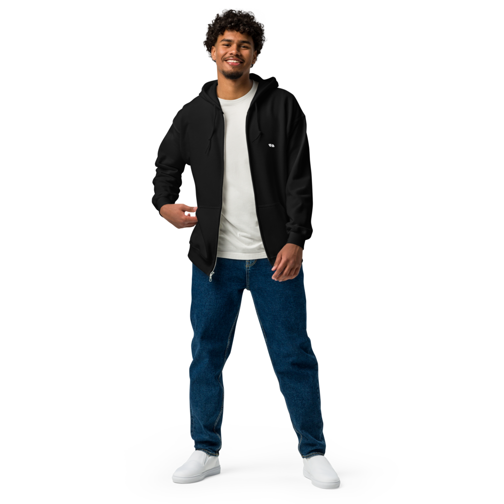 Sudadera gruesa unisex con capucha y cremallera
